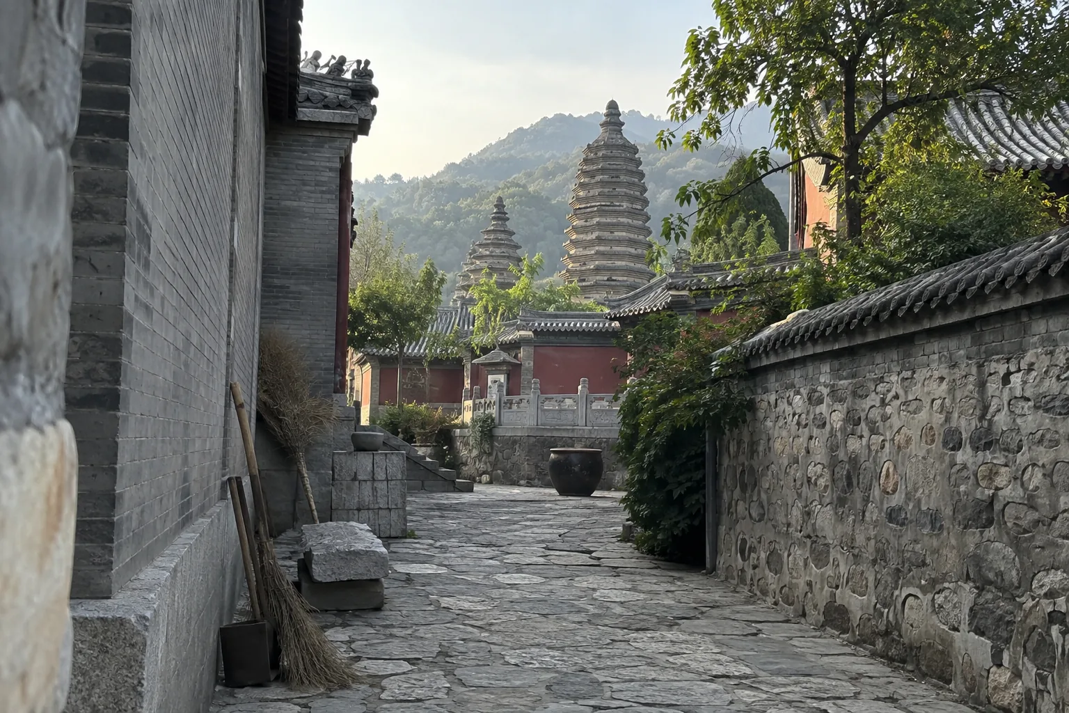 Natural-light travel view representing Baipu Temple in Beijing